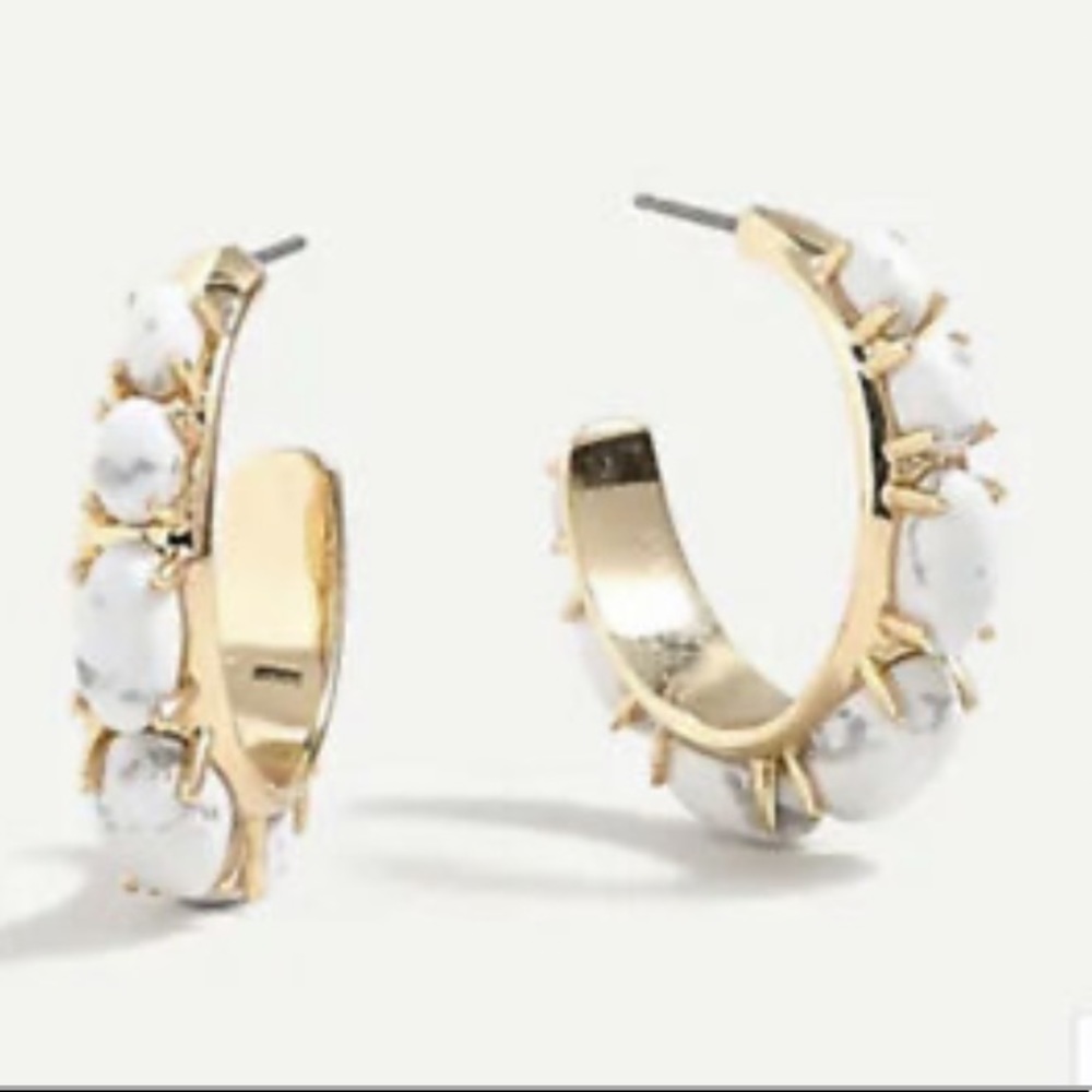 NW‎ T J. Crew Women's Candy Stone Hoop Earrings